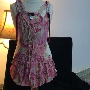 Hannah Banana Pink and Cream Floral Dress